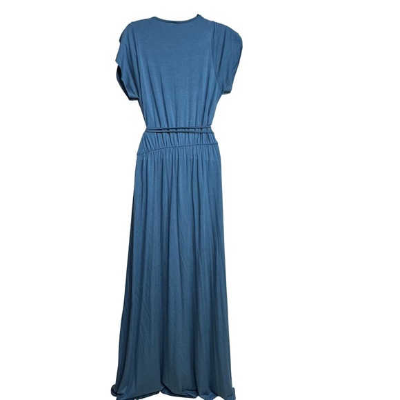 Rachel Pally Perpetua Dress Moonflower Blue Wrap Maxi Size S - Picture 3 of 8